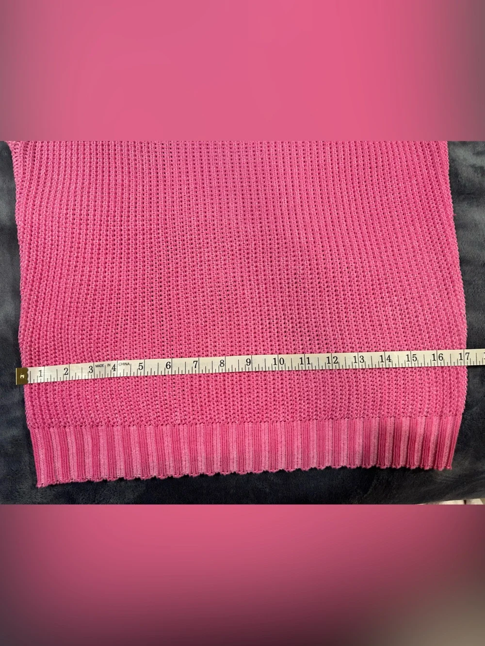 Ploumanac'h Ribbed Mini Knit Sleeveless Sweater in Pink, Small
